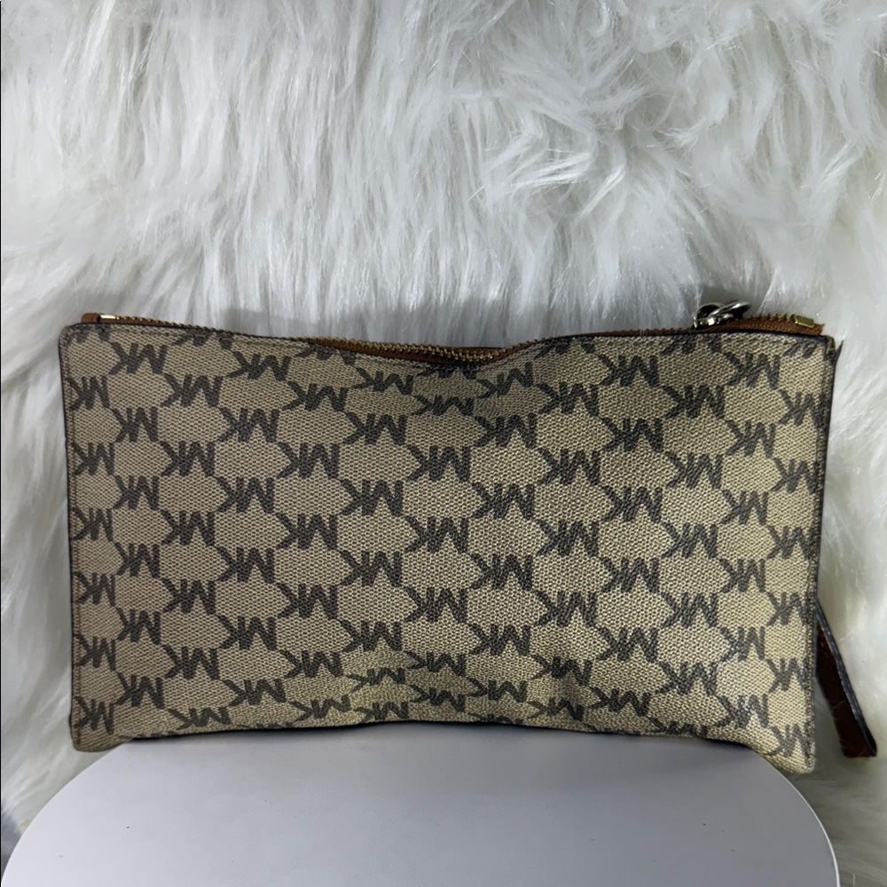 Michael Kors Brown Monogram Clutch - Picture 3 of 5